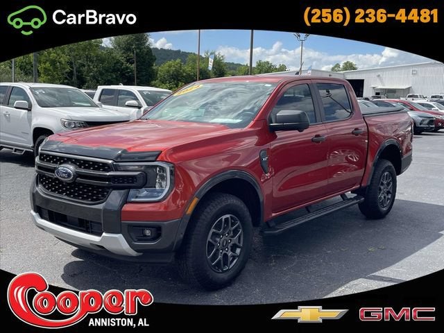 2024 Ford Ranger XLT in Red — front three-quarter view