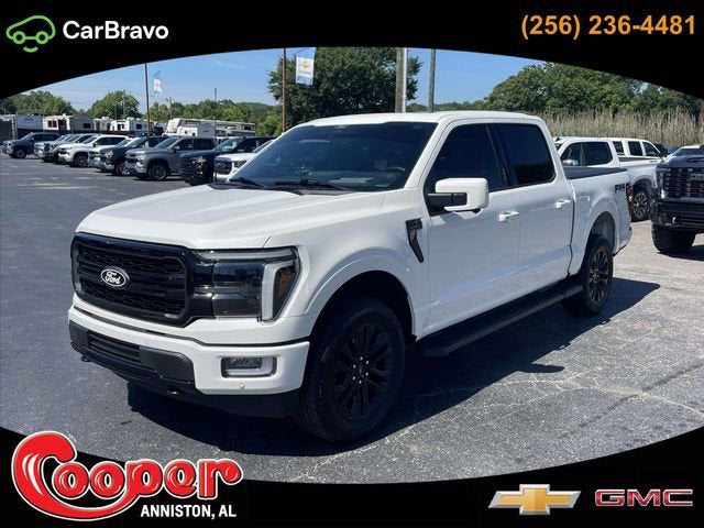 2024 Ford F-150 LARIAT in White — front three-quarter view