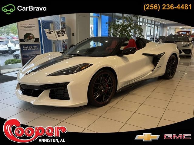 2025 Chevrolet Corvette Z06 2LZ in Arctic White — front three-quarter view