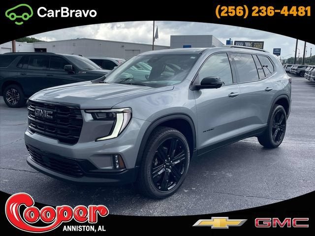 2026 GMC Acadia Elevation in Sterling Metallic — front three-quarter view