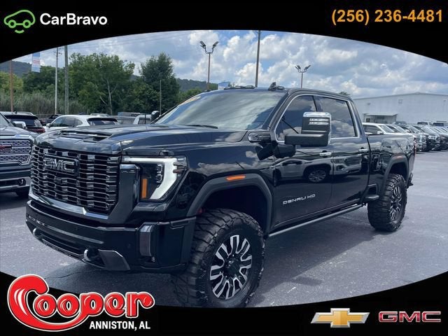 2024 GMC Sierra 3500 HD Denali Ultimate in Onyx Black — front three-quarter view