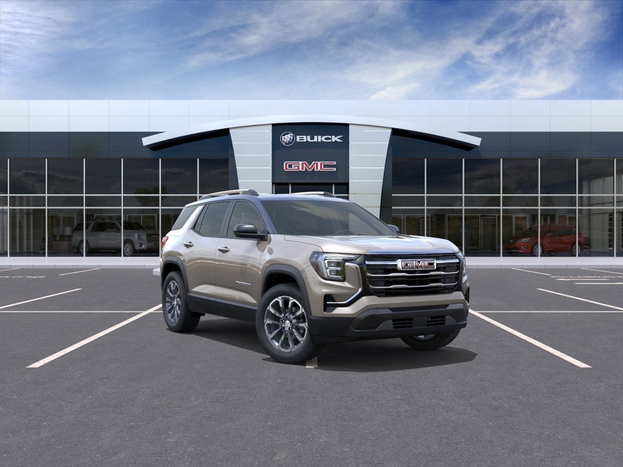 2027 GMC Terrain FWD Elevation in Riverstone Metallic — front three-quarter view